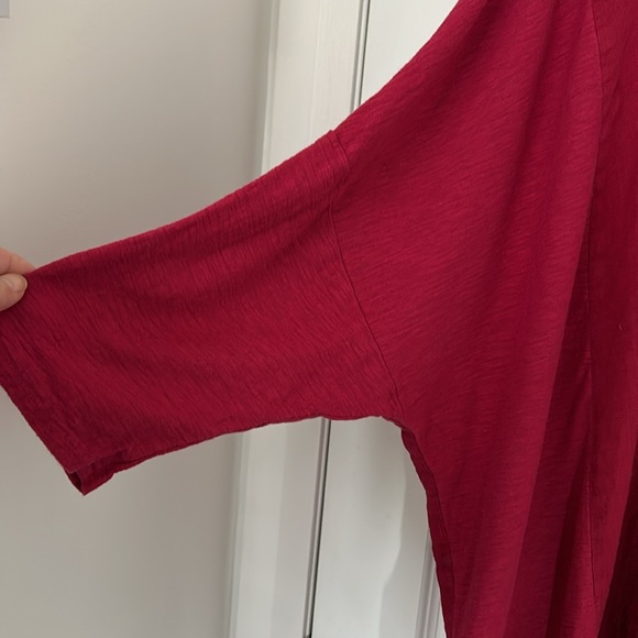 MOTION - lagen look pink top oversize onesize (see measures) linen blend vintage - Picture 3 of 7